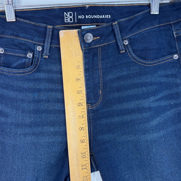 NOBO No Boundaries Juniors Size 9 Boot Cut Jeans Dark Blue Five Pocket Mid Rise - Picture 6 of 10